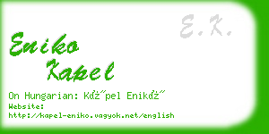 eniko kapel business card